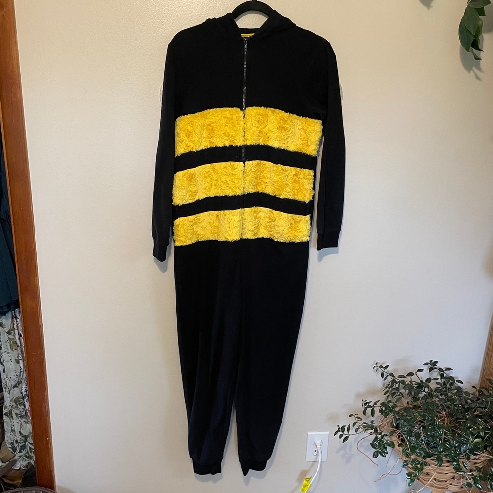 Cosplay BUMBLE BEE Fleece Hooded Union Suit Costume XS/S Kigurumi-inspired Cute
